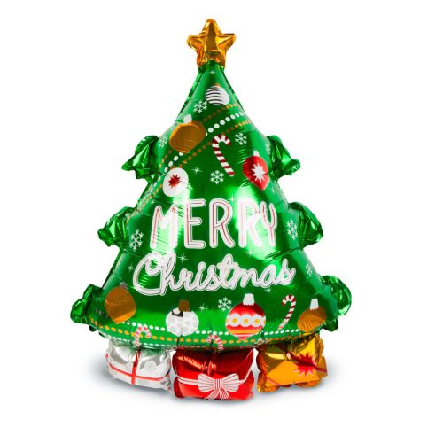 Family Karácsonyi lufi - alumínium fólia - fenyőfa - 80 x 55 cm (58969C)