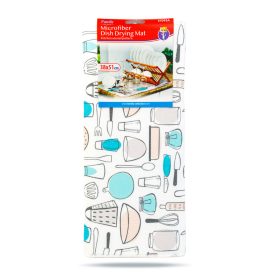   Family Mikroszálas edényszárító alátét - 38 x 51 cm - konyhai eszköz mintás (57093A)