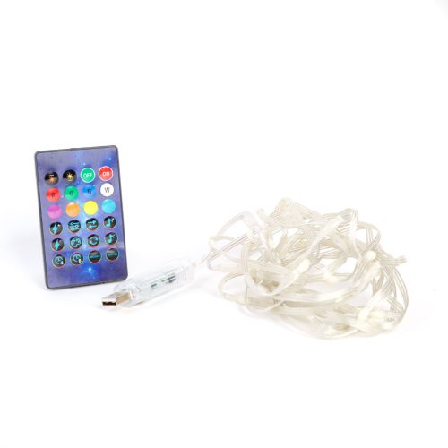 Phenom Smart fényfüzér - USB - 50 db RGBIC LED - 5 m - Bluetooth + zene mód - IP65 (58382C)
