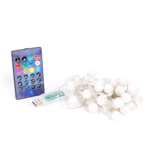 Phenom Smart fényfüzér - USB - 33 db RGBIC LED - 5 m - Bluetooth + zene mód - IP65 (58382D)