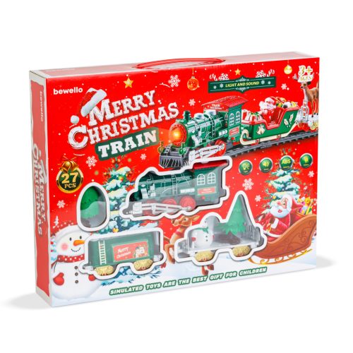 Bewello Karácsonyi kisvasút - zenél, világít - elemes (BW2043)