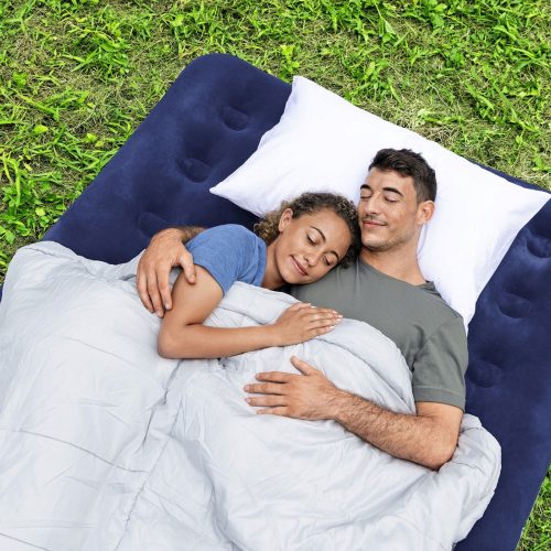 Bestway Felfújható matrac - egyszemélyes, velúr - kék - 191 x 137 x 22 cm (56434)