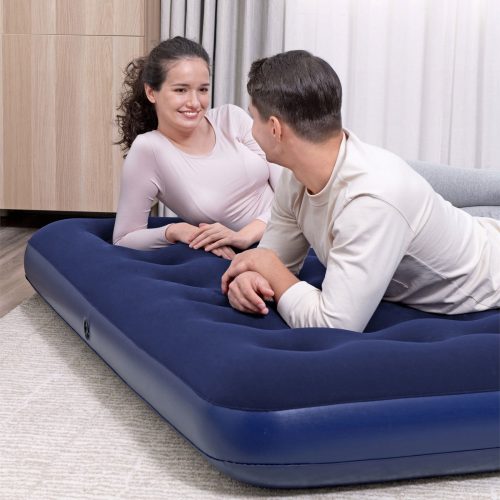 Bestway Felfújható matrac - kétszemélyes, velúr - kék - 203 x 183 x 22 cm (56436)