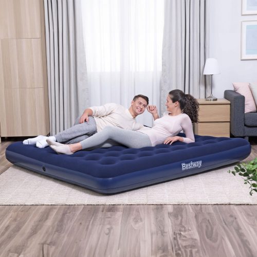 Bestway Felfújható matrac - kétszemélyes, velúr - kék - 203 x 183 x 22 cm (56436)
