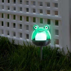   Garden Of Eden LED-es szolár lámpa - béka - hidegfehér - zöld - 150 x 50 x 50 mm (11240D)