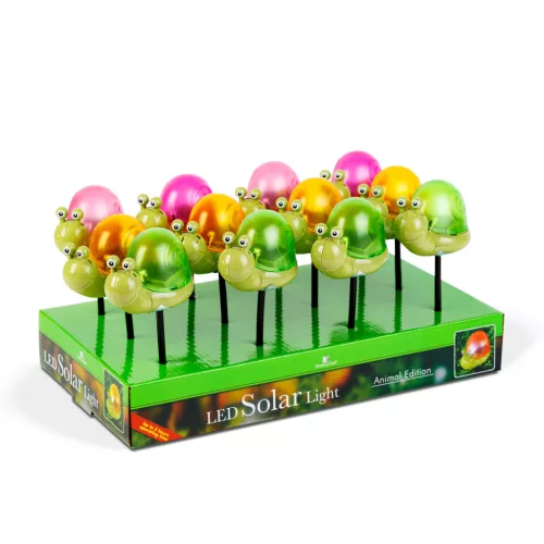 Garden Of Eden Leszúrható szolár - csiga - fehér LED - 10 x 6 x 15 cm (11751C)