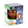 Garden Of Eden Felakasztható szolár lámpa - hőlégballon - lángeffekt - 12 sárga LED - 11 x 11 x 37 cm (11778)