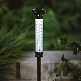   Garden Of Eden Szolár kerti hőmérő - hidegfehér LED - 6,3 x 44,5 cm (11279)
