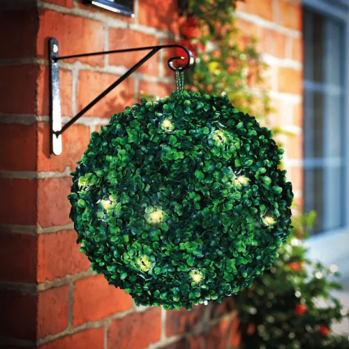 Garden Of Eden Szolár bukszus - felakasztható - 25 cm - 20 melegfehér LED (11359)