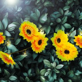   Garden Of Eden Szolár fényfüzér - virág - 2 m - 20 melegfehér LED (11762B)