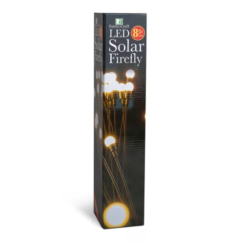 Garden Of Eden Leszúrható szolár lámpa - szentjánosbogár - 8 melegfehér LED - 70 cm (11273)