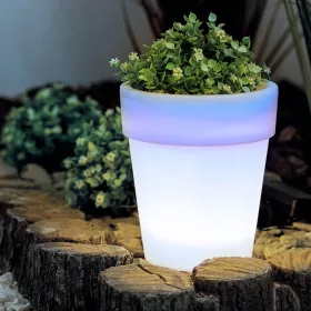   Garden Of Eden Szolár virágcserép - 4 hidegfehér LED - 16,5 x 19 cm (11739)
