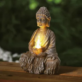   Garden Of Eden Szolár Buddha gyertyával - 1 melegfehér LED - 12,5 x 8,5 x 19 cm (11269)