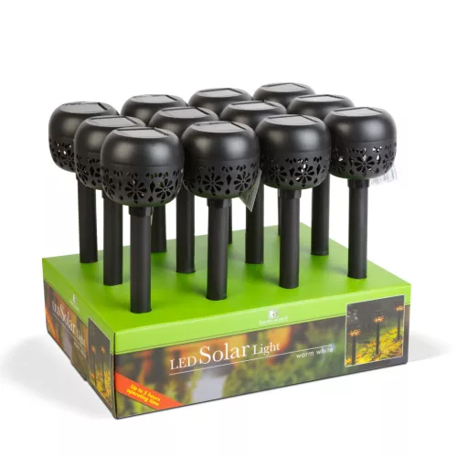 Garden Of Eden Leszúrható szolár lámpa - 1 melegfehér LED - 8 x 8 x 38 cm (11276)