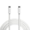 Delight Notebook töltőkábel - adatkábel - Type-C / Type-C - fehér - 1 m - 5 A - 240 W (55555WH-1)