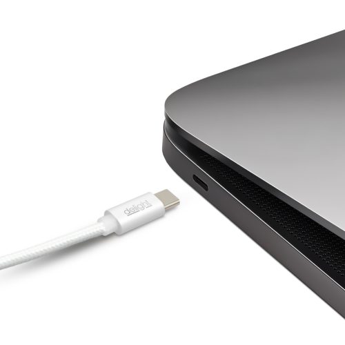 Delight Notebook töltőkábel - adatkábel - Type-C / Type-C - fehér - 1 m - 5 A - 240 W (55555WH-1)