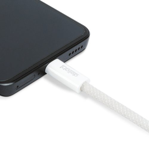 Delight Notebook töltőkábel - adatkábel - Type-C / Type-C - fehér - 1 m - 5 A - 240 W (55555WH-1)