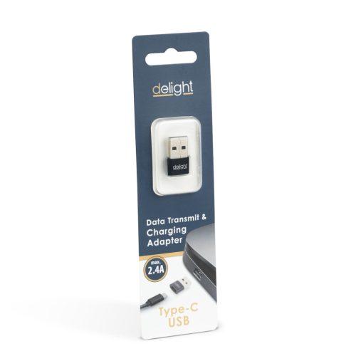 Delight Adapter - Type-C / USB-A - 2,4A - 5V (55556BK)