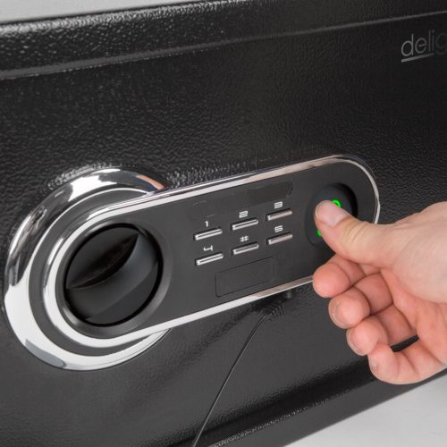 Delight Digitális széf ujjlenyomat olvasóval és gombsorral - 350 x 250 x 250 mm (55583)