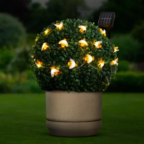 Family LED szolár fényfüzér - méhecske - 2,3 m - 20 LED - melegfehér (58220)