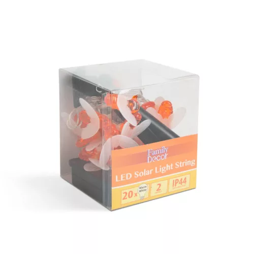 Family LED szolár fényfüzér - méhecske - 2,3 m - 20 LED - melegfehér (58220)