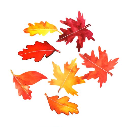 Őszi dekoráció - hulló falevelek - felakasztható - 2,1 m - 4 db / csomag (59009)