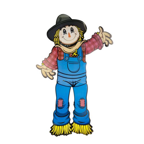 Őszi dekoráció - Madárijesztő - mozgatható végtagokkal - papír - 91,4 cm (59020)