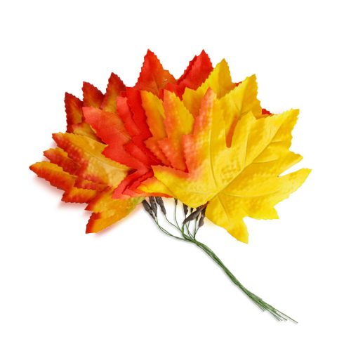 Őszi dekoráció - falevelek - 28 cm - 9 db / csomag (59023)