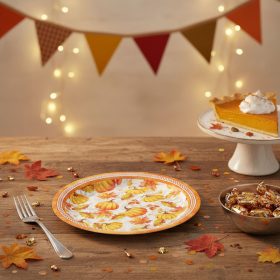   Papírtányér szett - tökös - 2 méret - 12 db / csomag (59034)