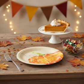   Papírtányér szett - tökös - 2 méret - 12 db / csomag (59035)