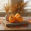 Őszi dekoráció - tök szett - csipeszes - narancssárga - 3 db / csomag (59038)