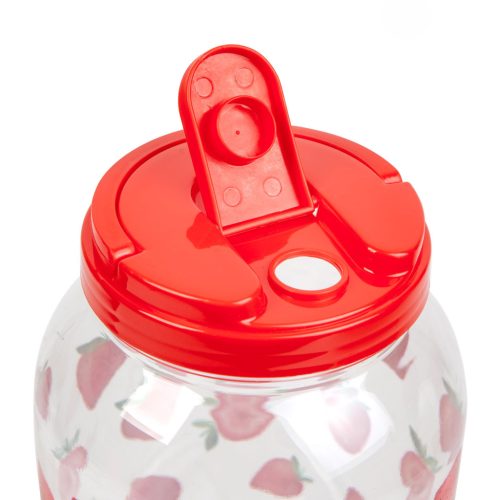 Family Italadagoló csappal, műanyag pohárszettel - 3,8 l - epres (57243G)