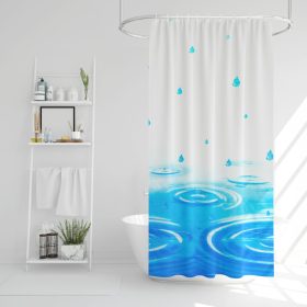   Family Zuhanyfüggöny - 3 féle - kék, tavasz, kockás mintás - 180 x 180 cm (11526B)