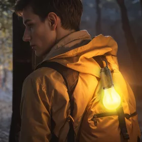   Phenom Akasztható szolár lámpa - villanykörte alakú - USB-C - 100 lumen - 400 mAh (18585)