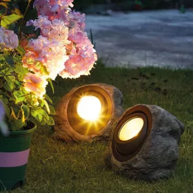   Garden Of Eden LED-es kültéri szolár lámpa - szikla, kő - fehér SMD LED - 20 x 12 x 16 cm (11389C)