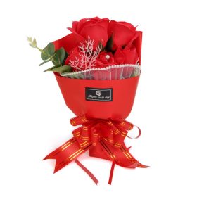 Műnövény dekoráció - rózsa - 23 x 16 x 8 cm (11980)