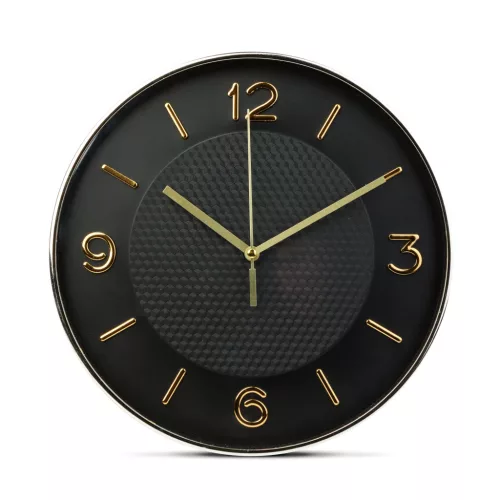 Family Falióra - 25 cm - műanyag, üveg - 1 x AA - fekete (57336B)