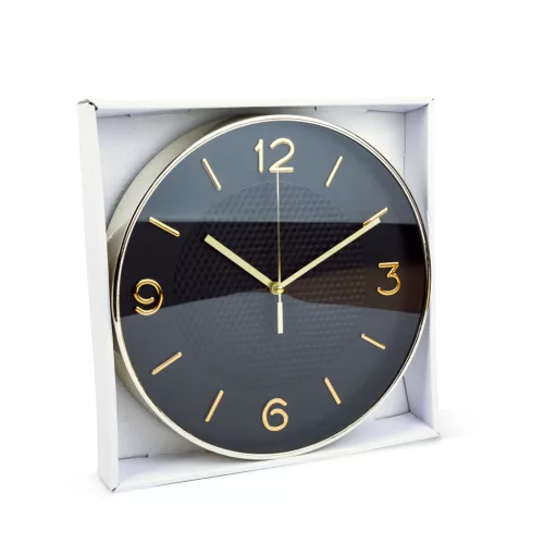 Family Falióra - 25 cm - műanyag, üveg - 1 x AA - fekete (57336B)