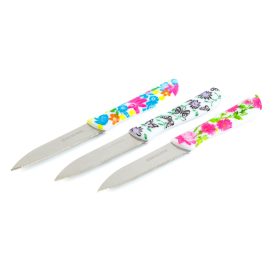   Family Konyhai kés készlet - 16 cm - virág mintás - 3 db / csomag (56317)