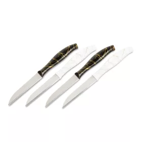   Bewello Konyhai kés készlet - 15 cm - fekete/fehér - 4 db / csomag (56316A)