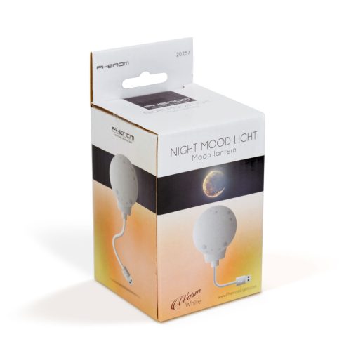 Phenom Éjjeli hangulatfény - Holdlámpa - Melegfehér - USB-s (20257)