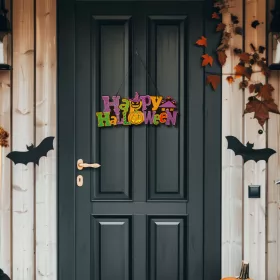   Halloween-i dekoráció - "Happy Halloween" - akasztható - 42,5 x 18 cm (56572)