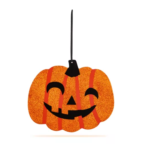Halloween-i dekoráció - tök - akasztható - fa - 30 x 25 cm (56573)