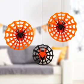   Halloween-i dekoráció - pókháló szett - papír - 30/40 cm - 3 db / csomag (56585)