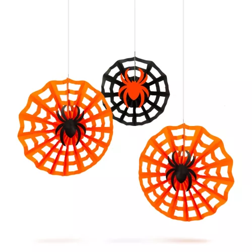 Halloween-i dekoráció - pókháló szett - papír - 30/40 cm - 3 db / csomag (56585)