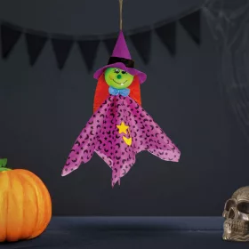   Halloween-i dekoráció - felakasztható - boszorkány - 48 x 44 cm (56594B)