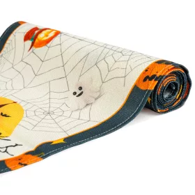   Halloween-i dekoráció - asztalterítő futó - halloween-i motívumokkal - 184 x 33 cm (56595A)