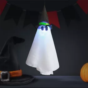  Halloween-i világító dekoráció - szellem - felakasztható - RGB LED - 70 x 50 cm (56596B)