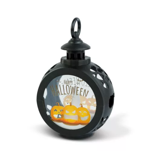 Halloween-i világító dekoráció - tök - felakasztható - RGB LED - 8,5 x 13,5 cm (56602A)