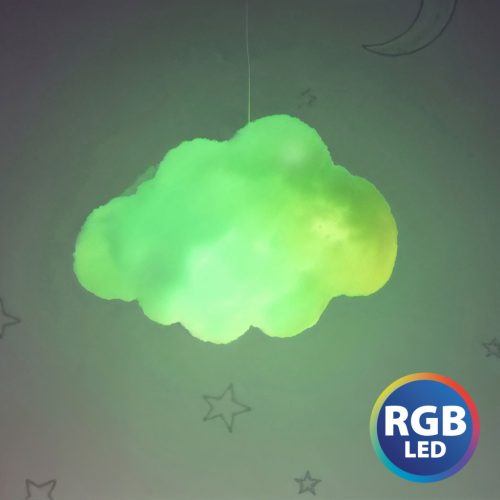 Phenom Varázs felhő lámpa - 16 RGB LED - 3 x AAA - 25 x 20 x 15 cm (20259)